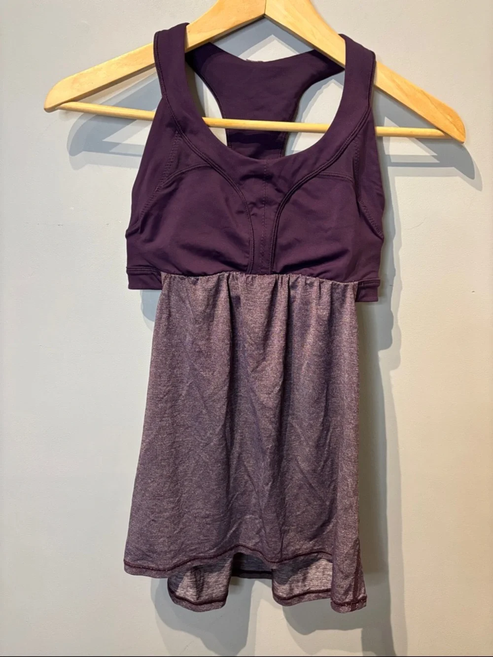 Lululemon 2-In-Run Tank Heathered Deep Zinfandel / Deep Zinfandel - Picture 3 of 8